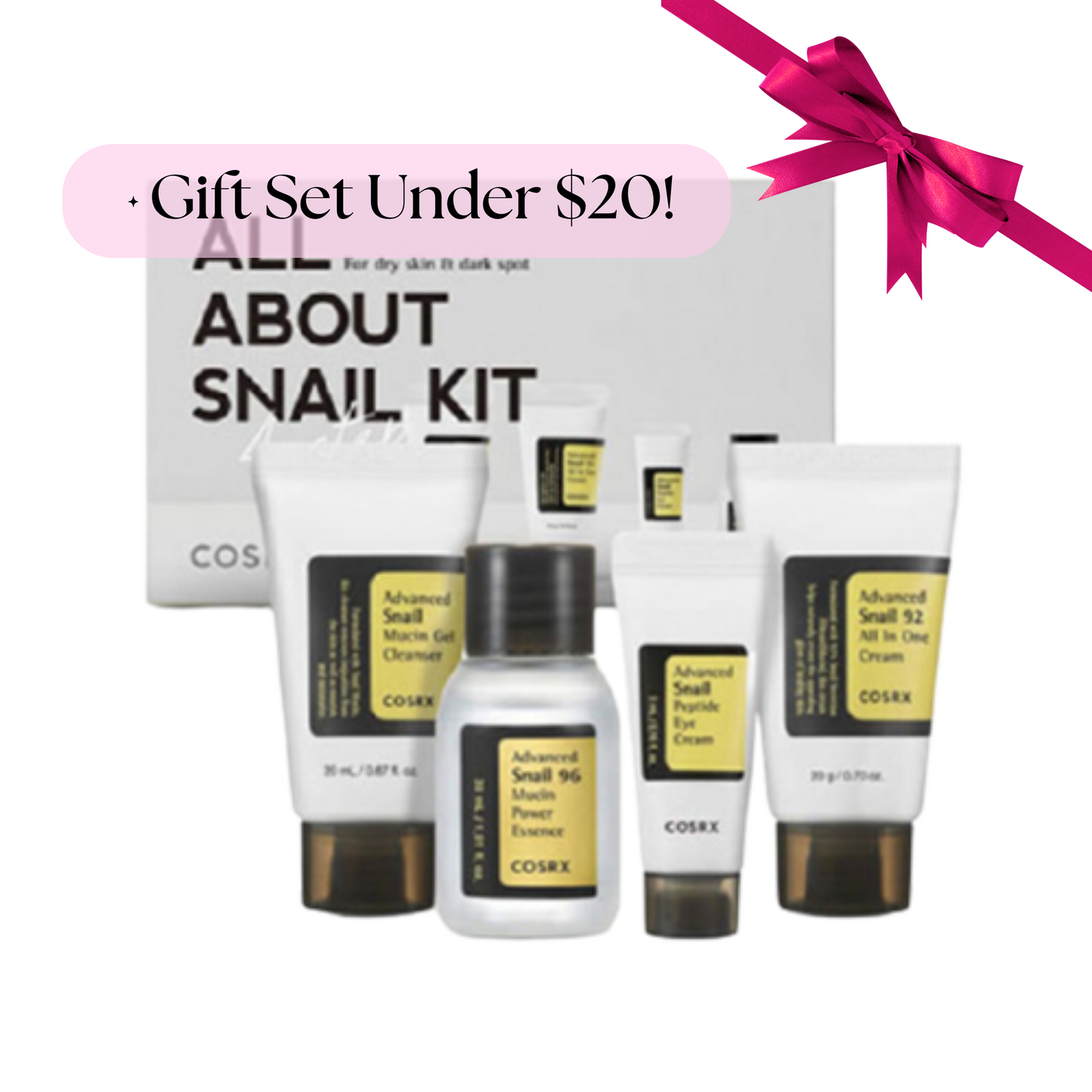 10. Gift Set - [COSRX] Advanced Snail Kit (20ML+30ML+20G+5G) 55ML